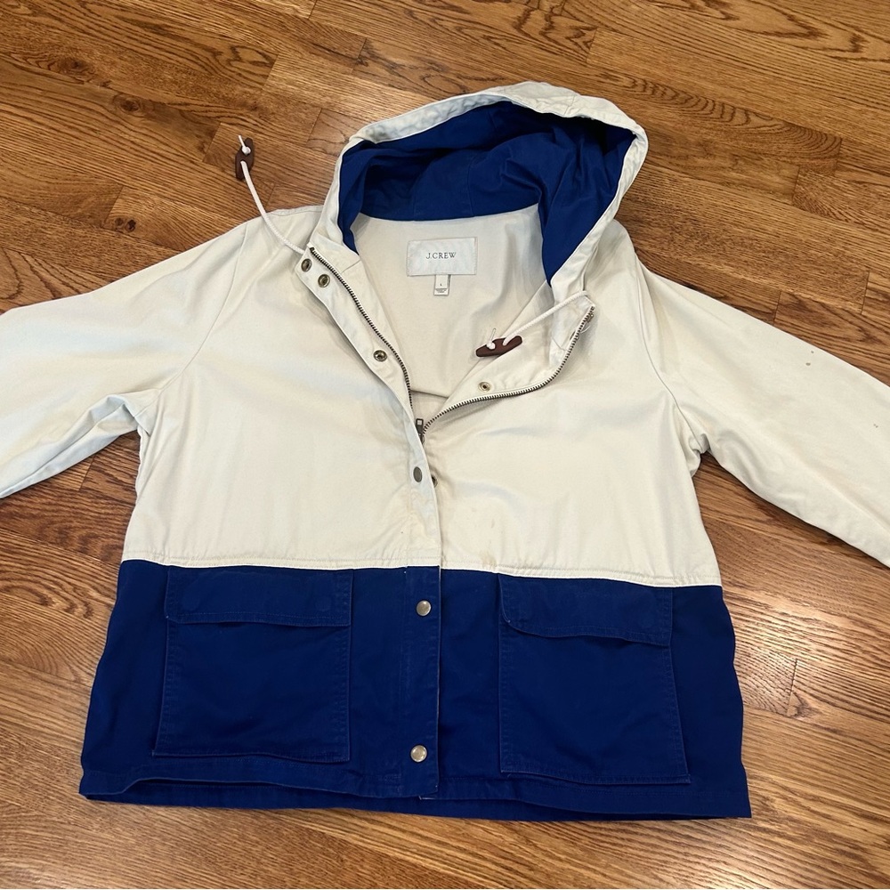 J Crew Two-Tone Hooded Jacket
